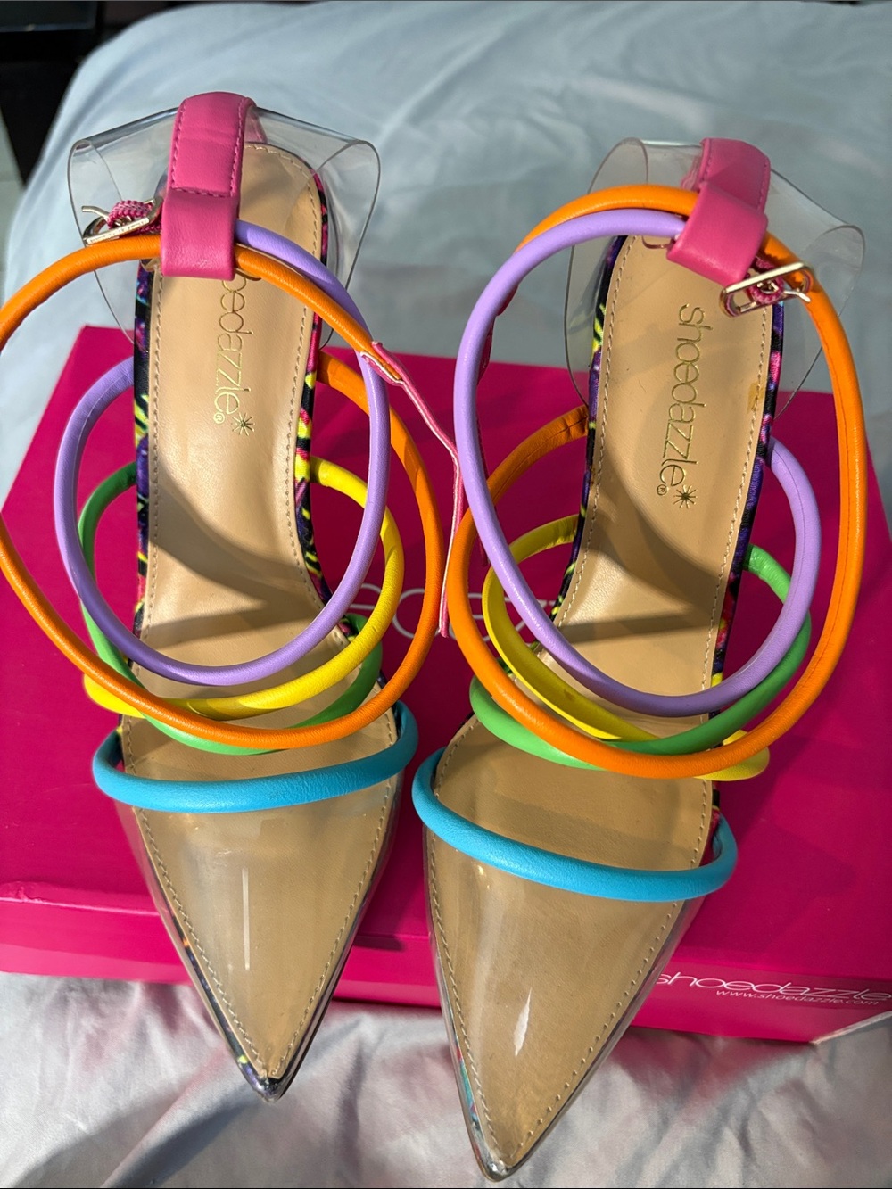 Shoe Dazzle Multicolor Strappy Stiletto Sandal - Women's - Picture 4 of 4